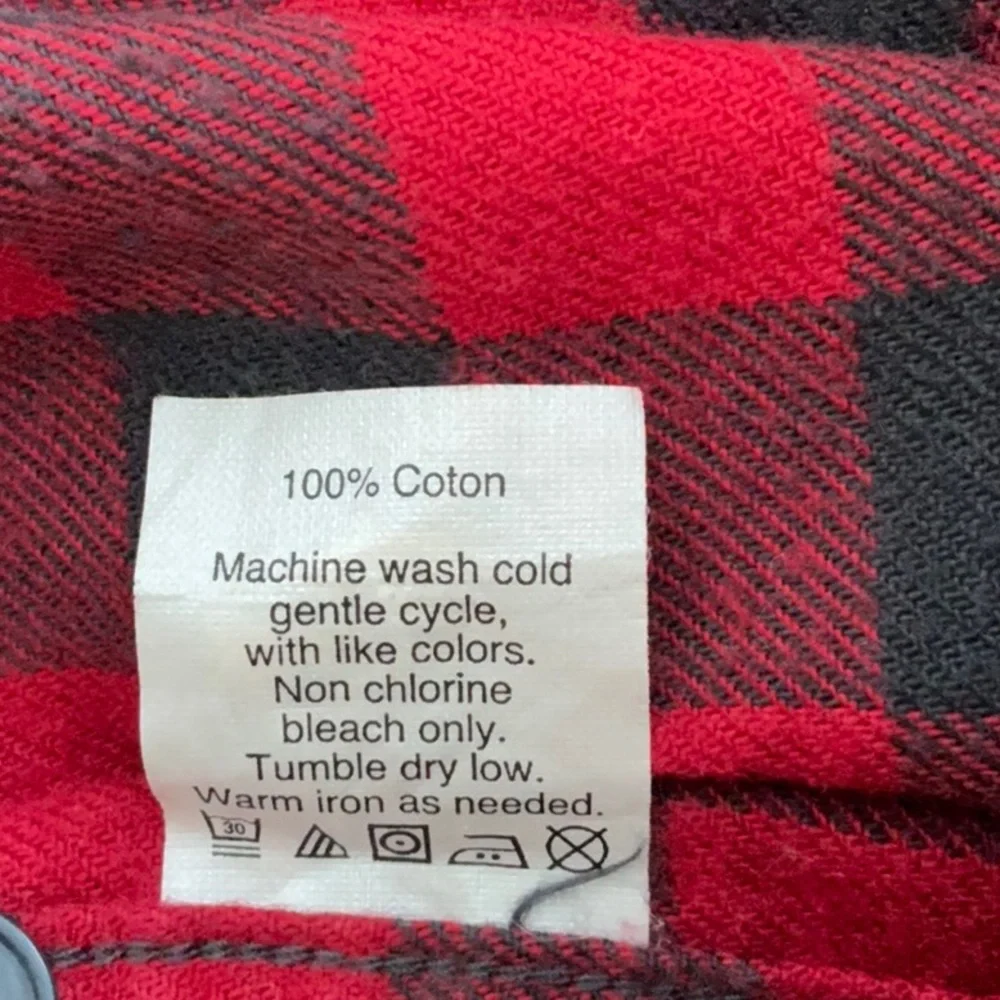 J. Crew Red and Black Plaid Men's Shirt